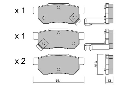 Комплект тормозных колодок (AISIN: BPHO-2901)